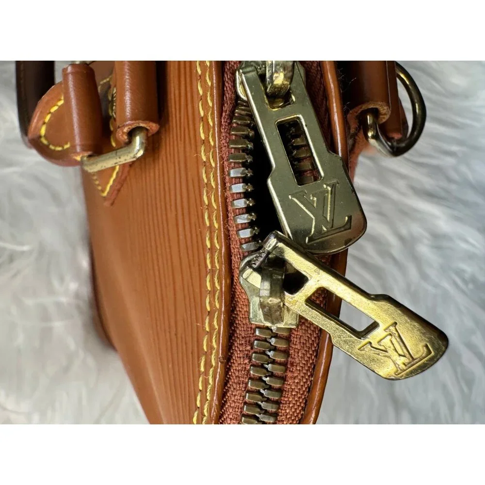 Louis Vuitton Alma PM Epi Leather Handbag With Gold Hardware